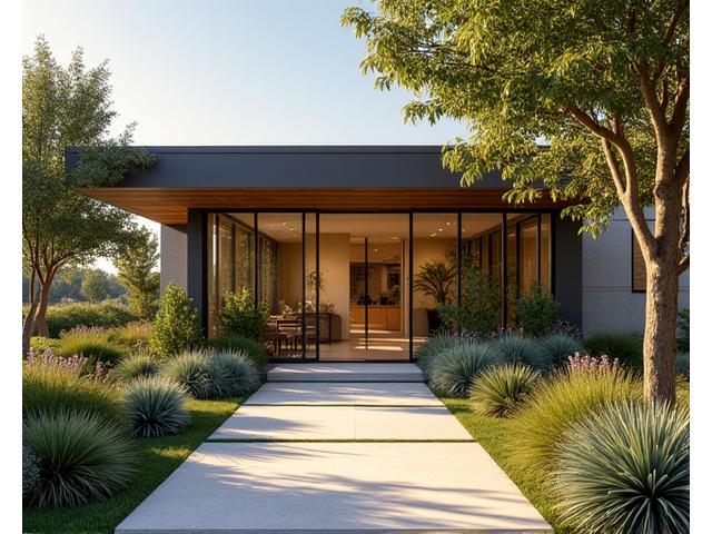 Exterior view of Lumina Wellspring's modern Austin office building with natural light