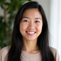 Professional headshot of Sarah Chen, LCSW, an attentive Asian woman in her late 30s, exuding warmth and professional competence.