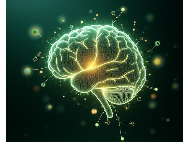 Stylized abstract depiction of intellectual property, with a brain icon intertwined with digital assets and legal symbols like a shield, representing protection and innovation.